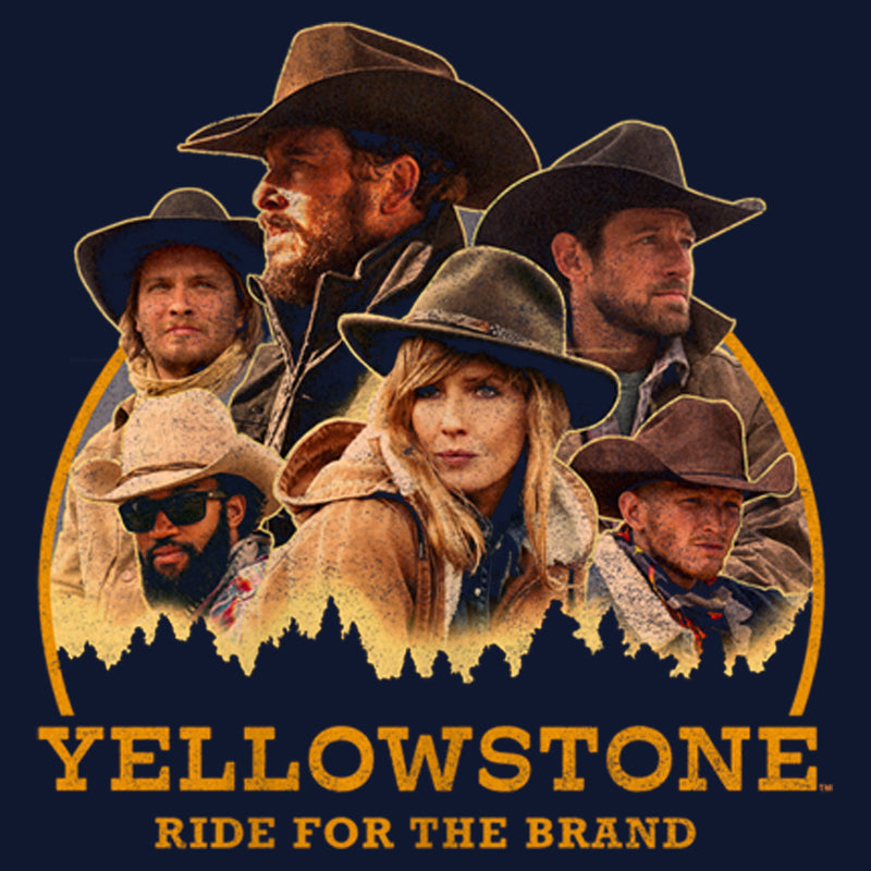 Junior's Yellowstone Ride for the Brand Characters Cowl Neck Sweatshirt