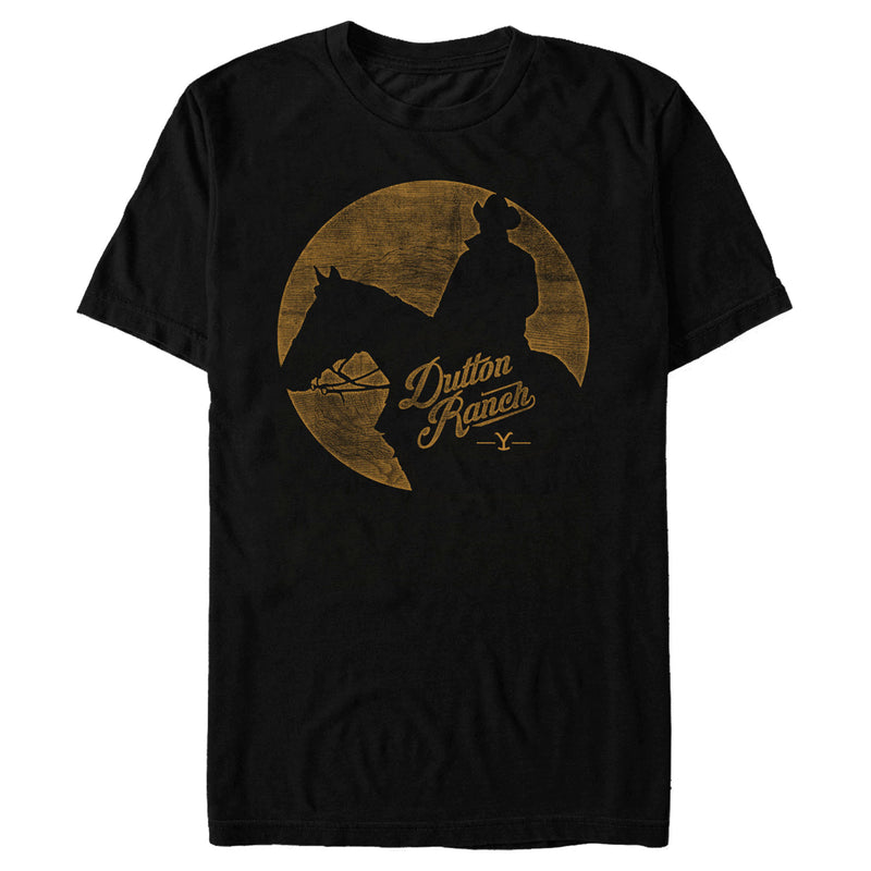 Men's Yellowstone John Dutton Ranch Distressed Silhouette T-Shirt