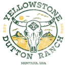 Men's Yellowstone Distressed Est. 1886 Skull T-Shirt