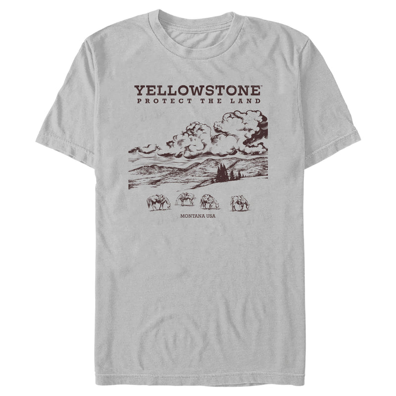 Men's Yellowstone Protect the Land Montana USA T-Shirt