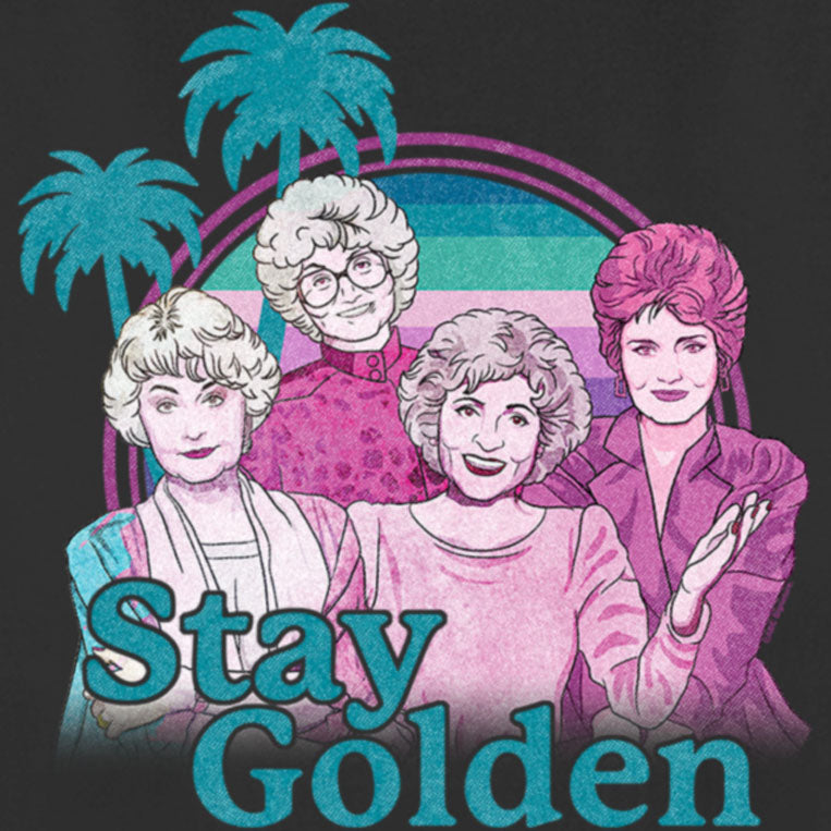 Women's The Golden Girls Tropical Stay Golden Cartoon T-Shirt