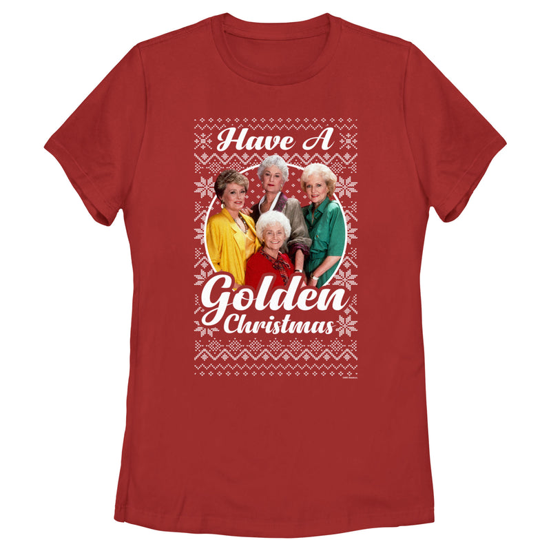 Women's The Golden Girls Ugly Christmas Portrait T-Shirt