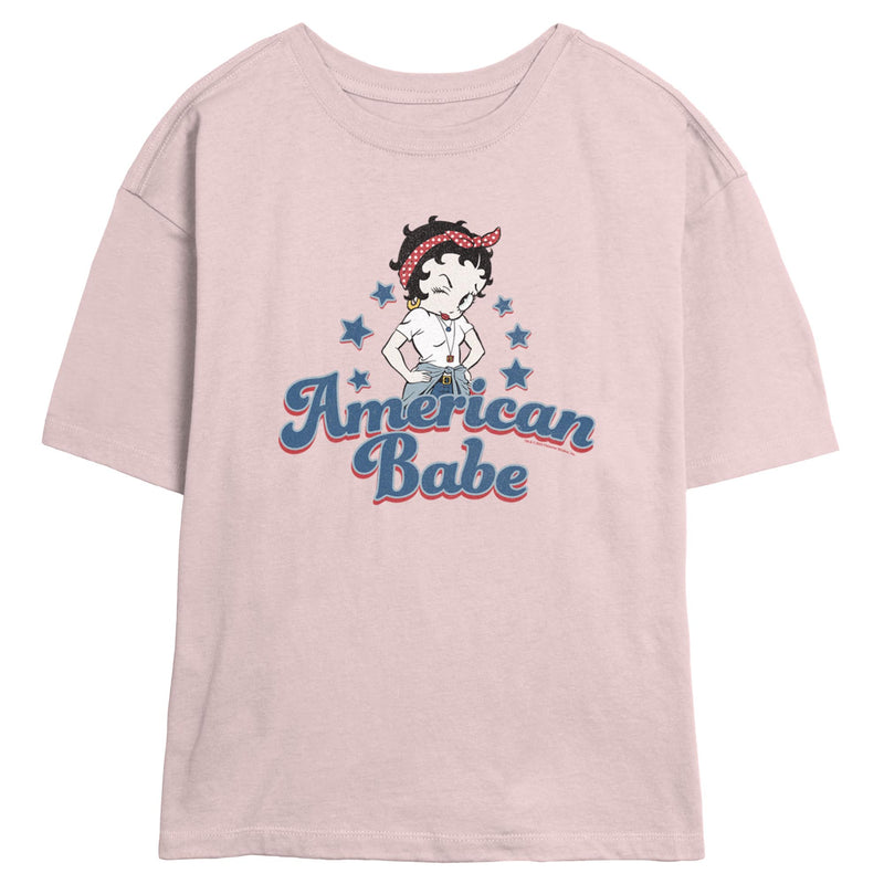 Junior's Betty Boop Retro American Babe T-Shirt