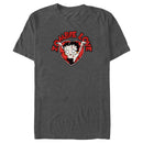 Men's Betty Boop Halloween Zombie Love Heart T-Shirt