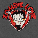 Men's Betty Boop Halloween Zombie Love Heart T-Shirt