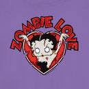 Junior's Betty Boop Halloween Zombie Love Heart T-Shirt