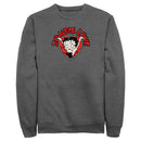 Men's Betty Boop Halloween Zombie Love Heart Sweatshirt