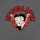 Men's Betty Boop Halloween Zombie Love Heart Sweatshirt