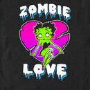 Men's Betty Boop Halloween Green Zombie Love T-Shirt