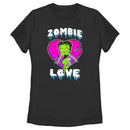 Women's Betty Boop Halloween Green Zombie Love T-Shirt