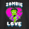 Junior's Betty Boop Halloween Green Zombie Love Sweatshirt