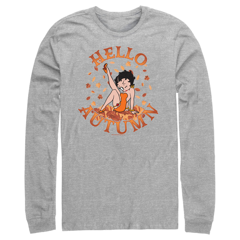 Men's Betty Boop Hello Autumn Long Sleeve Shirt