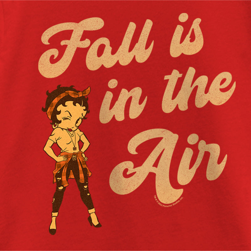 Girl's Betty Boop Fall is in the Air T-Shirt