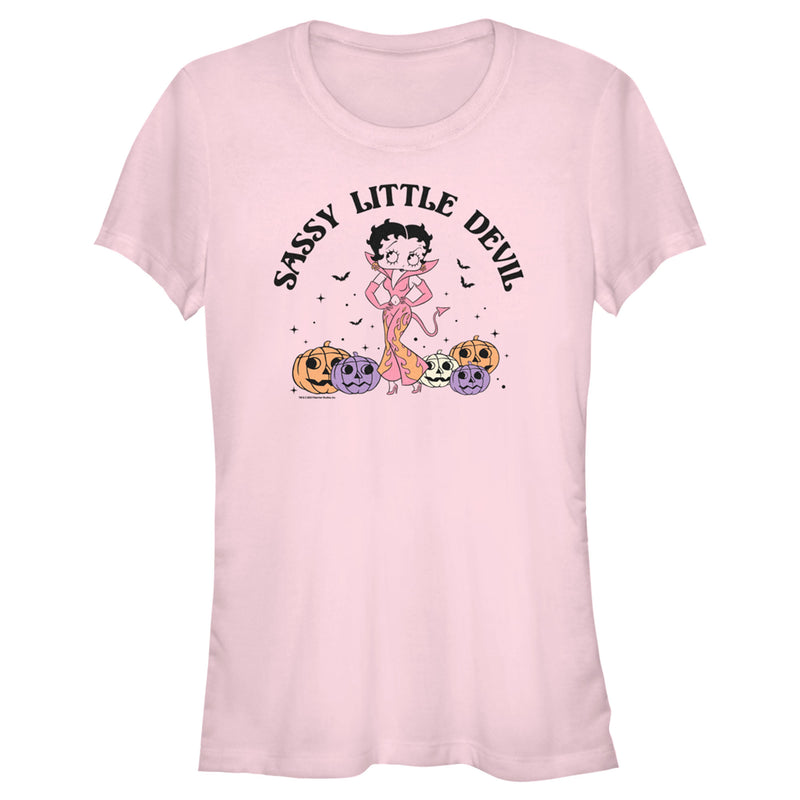 Junior's Betty Boop Halloween Sassy Little Devil T-Shirt