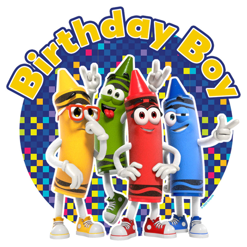 Boy's Crayola Birthday Boy Crayons Squad T-Shirt