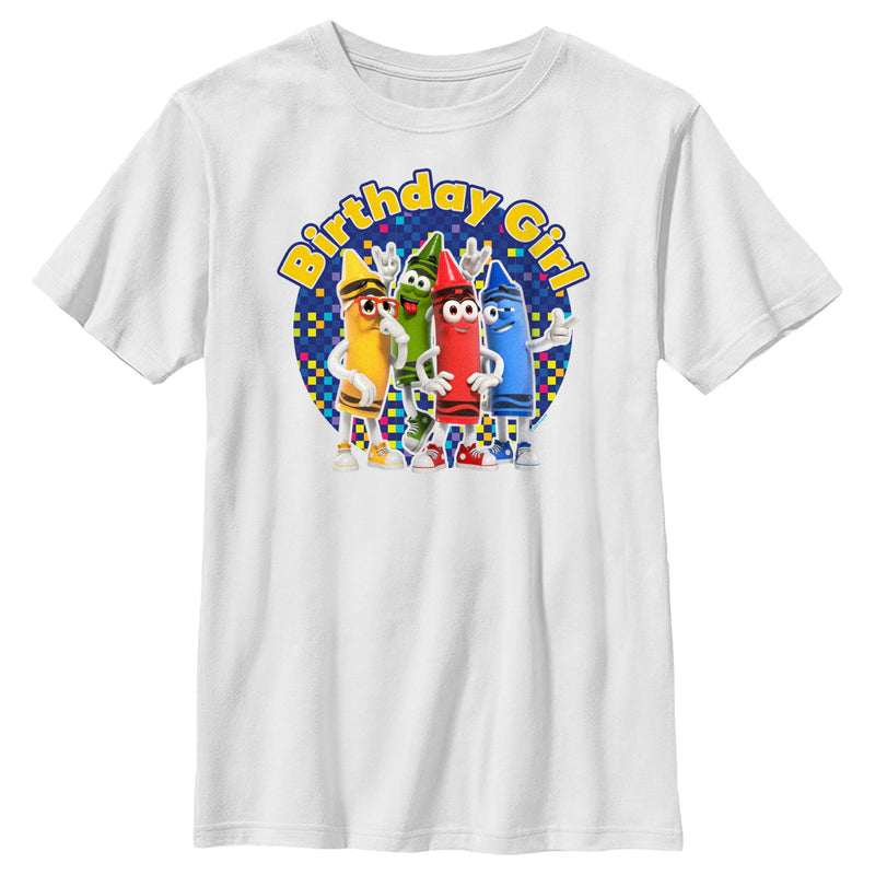 Boy's Crayola Birthday Girl Crayons Squad T-Shirt