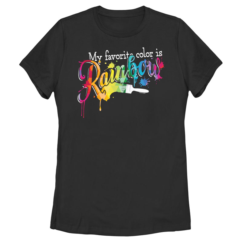 Women's Crayola My Favorite Color Is Rainbow T-Shirt