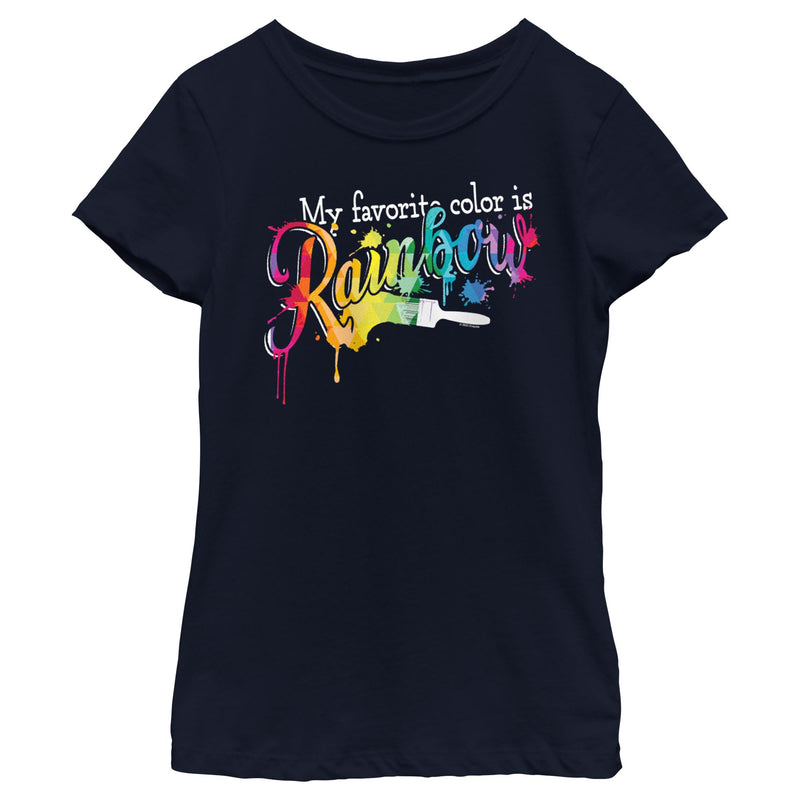 Girl's Crayola My Favorite Color Is Rainbow T-Shirt