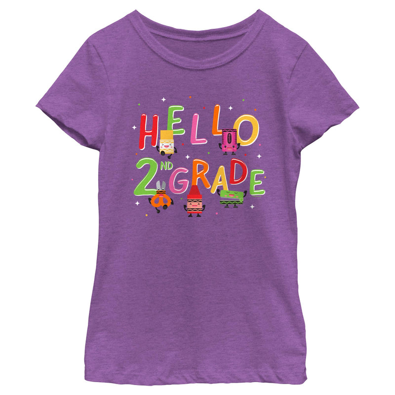 Girl's Crayola Hello 2nd Grade T-Shirt