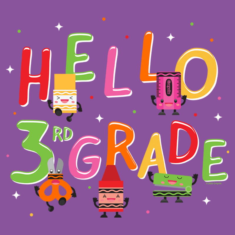 Girl's Crayola Hello 3rd Grade T-Shirt