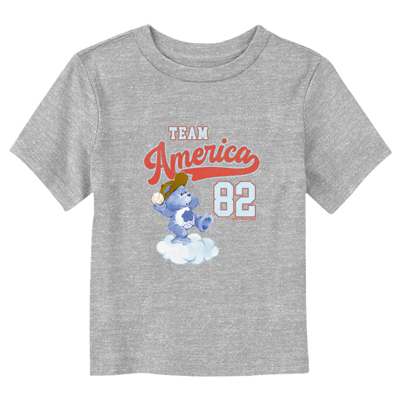 Toddler's Care Bears Team America Baseball Grumpy Bear T-Shirt