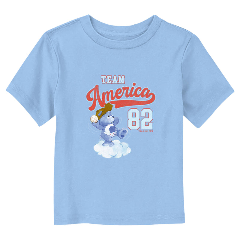 Toddler's Care Bears Team America Baseball Grumpy Bear T-Shirt