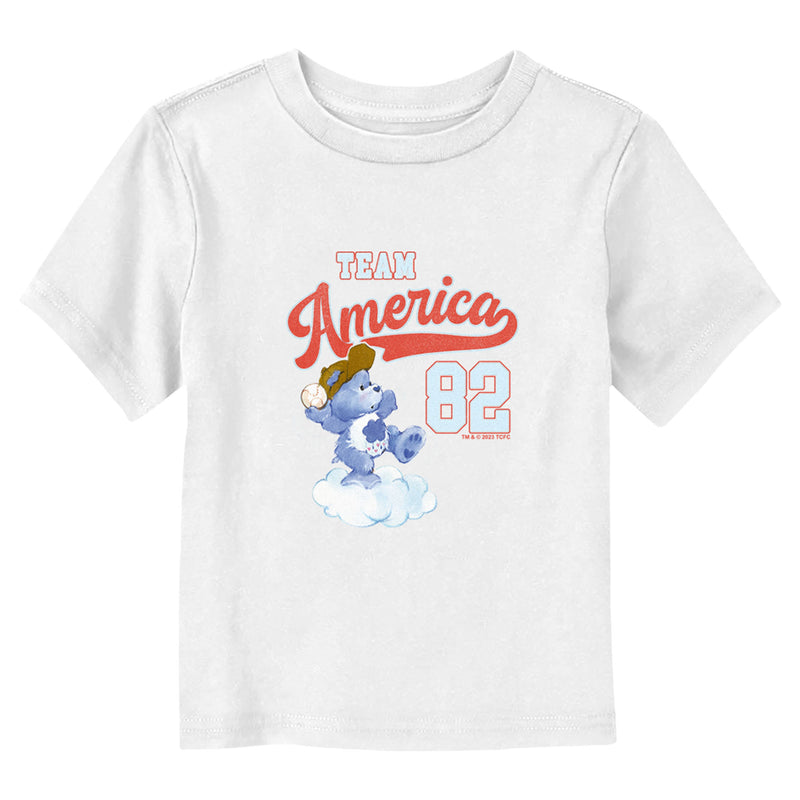 Toddler's Care Bears Team America Baseball Grumpy Bear T-Shirt