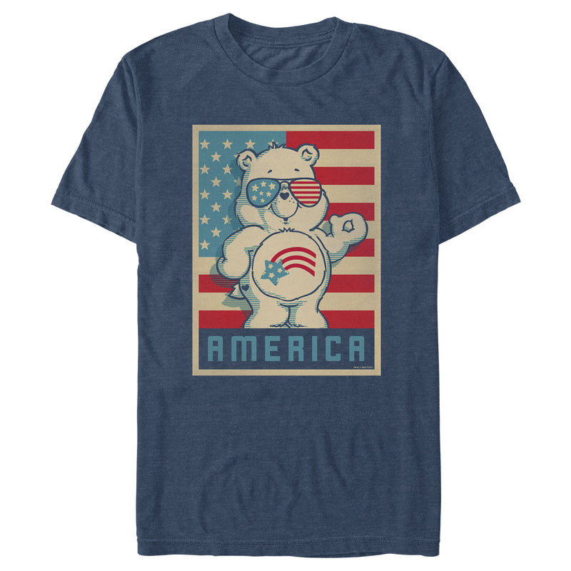 Men's Care Bears Retro America Cares Bear T-Shirt