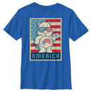 Boy's Care Bears Retro America Cares Bear T-Shirt