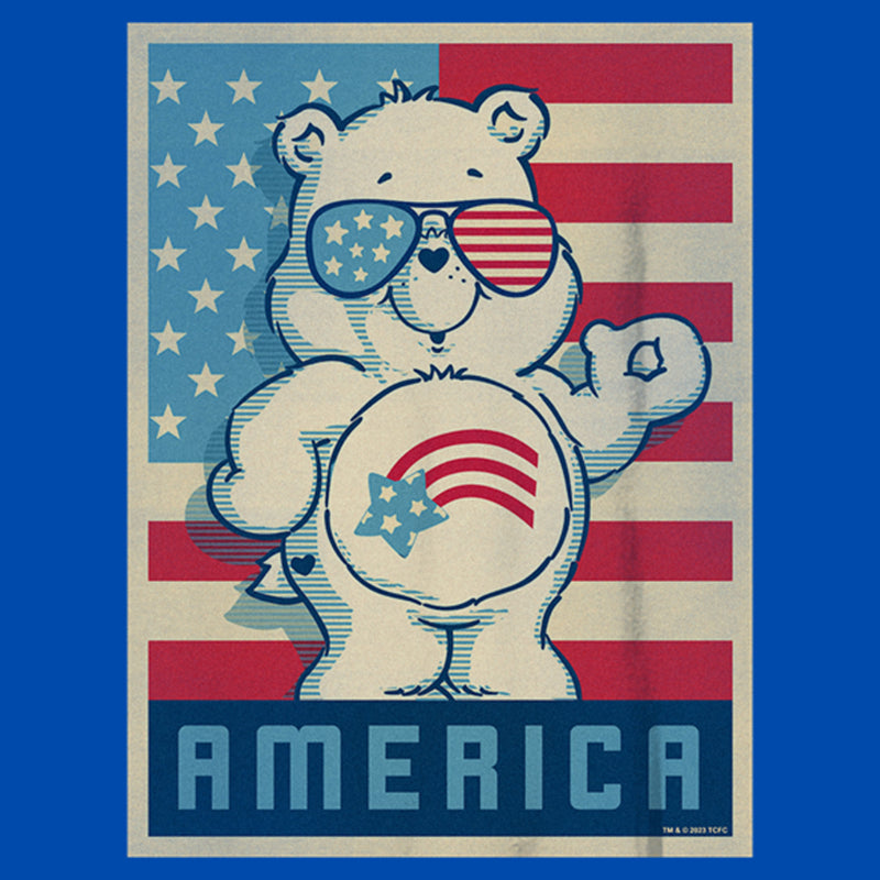 Boy's Care Bears Retro America Cares Bear T-Shirt