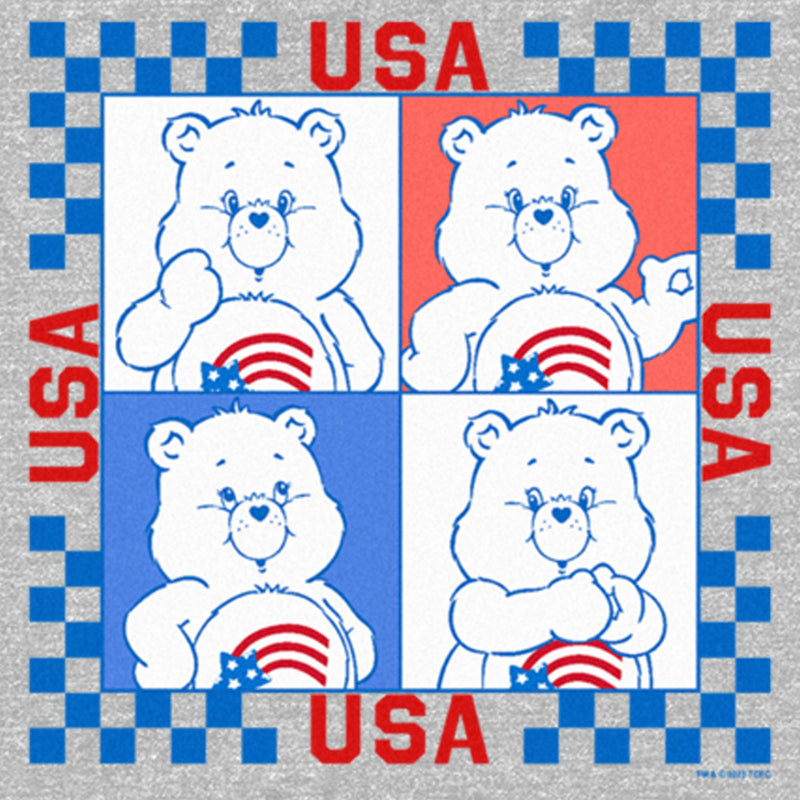 Women's Care Bears America Cares Bear Patriotic Portraits T-Shirt