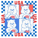 Junior's Care Bears America Cares Bear Patriotic Portraits T-Shirt