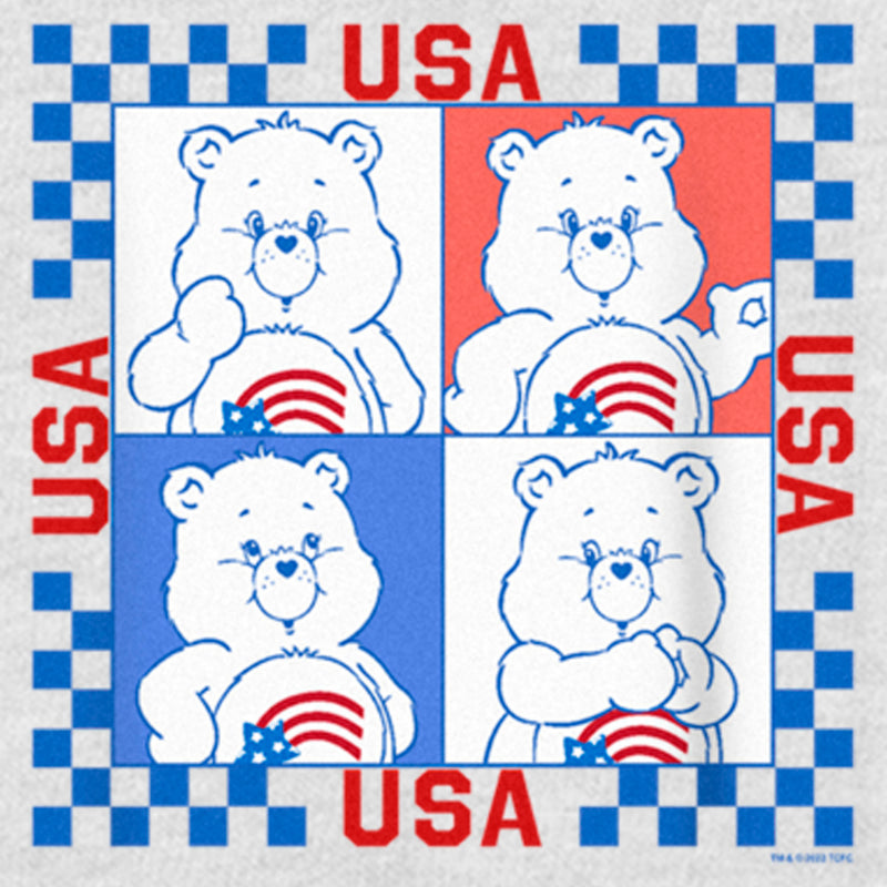 Women's Care Bears America Cares Bear Patriotic Portraits Racerback Tank Top