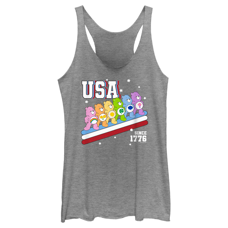 Women's Care Bears USA Crew Since 1776 Racerback Tank Top