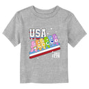 Toddler's Care Bears Fourth of July USA 1776 Rainbow T-Shirt