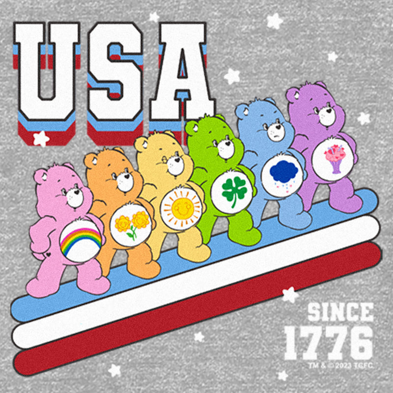 Toddler's Care Bears Fourth of July USA 1776 Rainbow T-Shirt