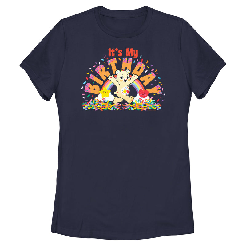 Women's Care Bears Sweet Celebrations Bear It's My Birthday T-Shirt