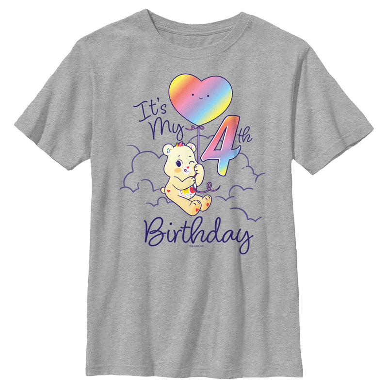 Boy's Care Bears Sweet Celebrations Bear It's My 4th Birthday T-Shirt