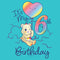 Girl's Care Bears Sweet Celebrations Bear It's My 6th Birthday T-Shirt