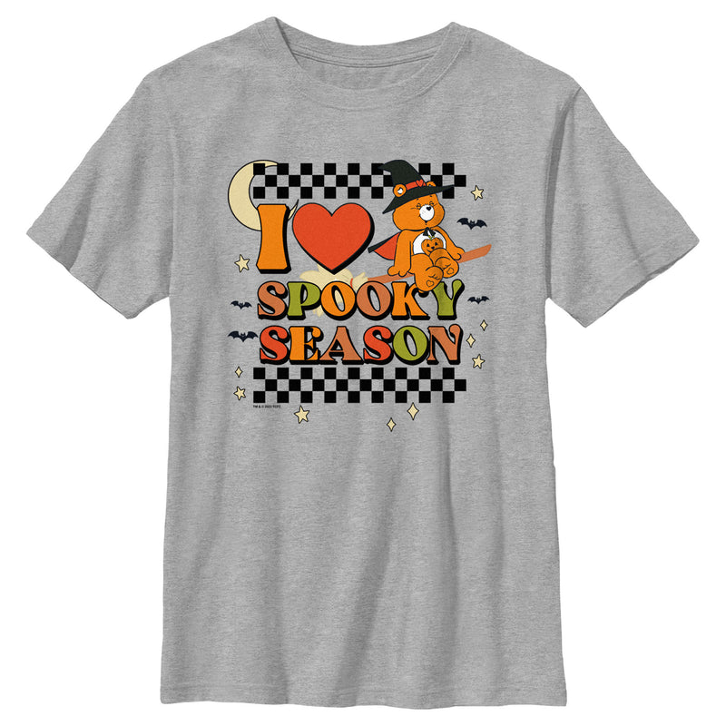 Boy's Care Bears Halloween Trick-Or-Sweet Bear I Heart Spooky Season T-Shirt