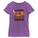 Girl's Care Bears Halloween Trick-Or-Sweet Bear I Heart Spooky Season T-Shirt