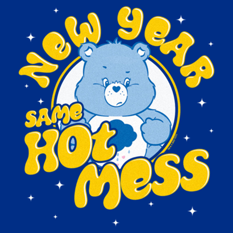 Junior's Care Bears Grumpy Bear New Year Same Hot Mess T-Shirt