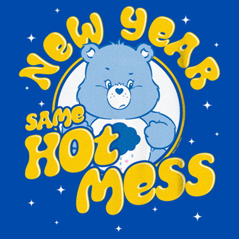 Boy's Care Bears Grumpy Bear New Year Same Hot Mess T-Shirt