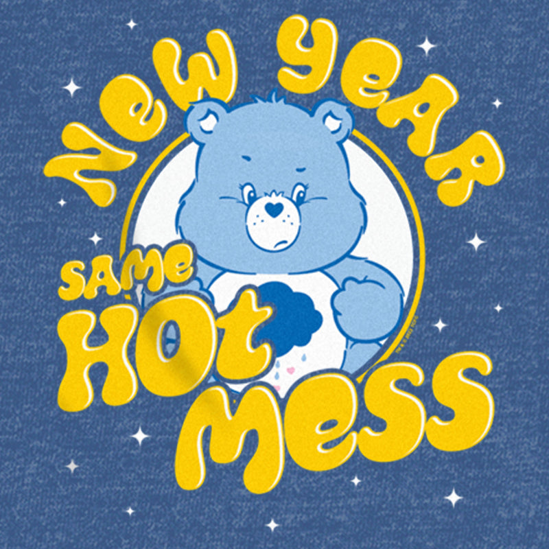 Boy's Care Bears Grumpy Bear New Year Same Hot Mess Pull Over Hoodie