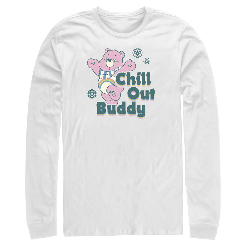 Men's Care Bears Best Friend Bear Chill Out Buddy Long Sleeve Shirt