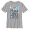 Boy's Care Bears Hanukkah Peace Love Latkes T-Shirt