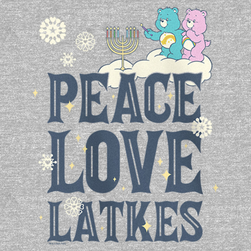 Girl's Care Bears Hanukkah Peace Love Latkes T-Shirt