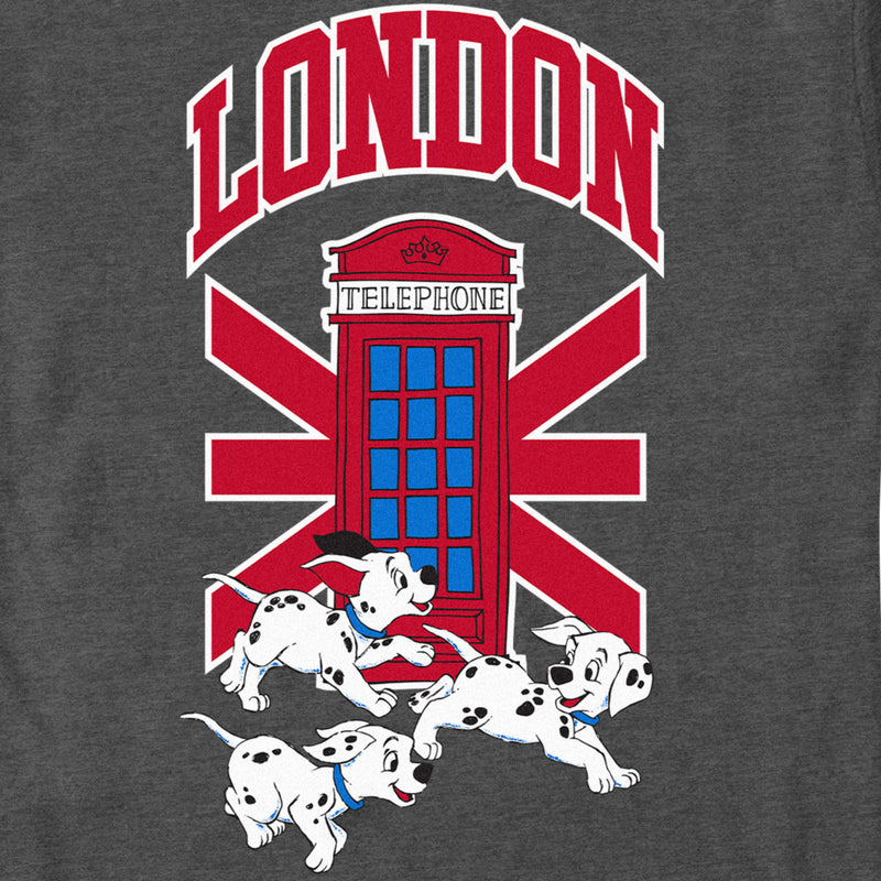 Men's One Hundred and One Dalmatians London Phone Booth Puppies T-Shirt