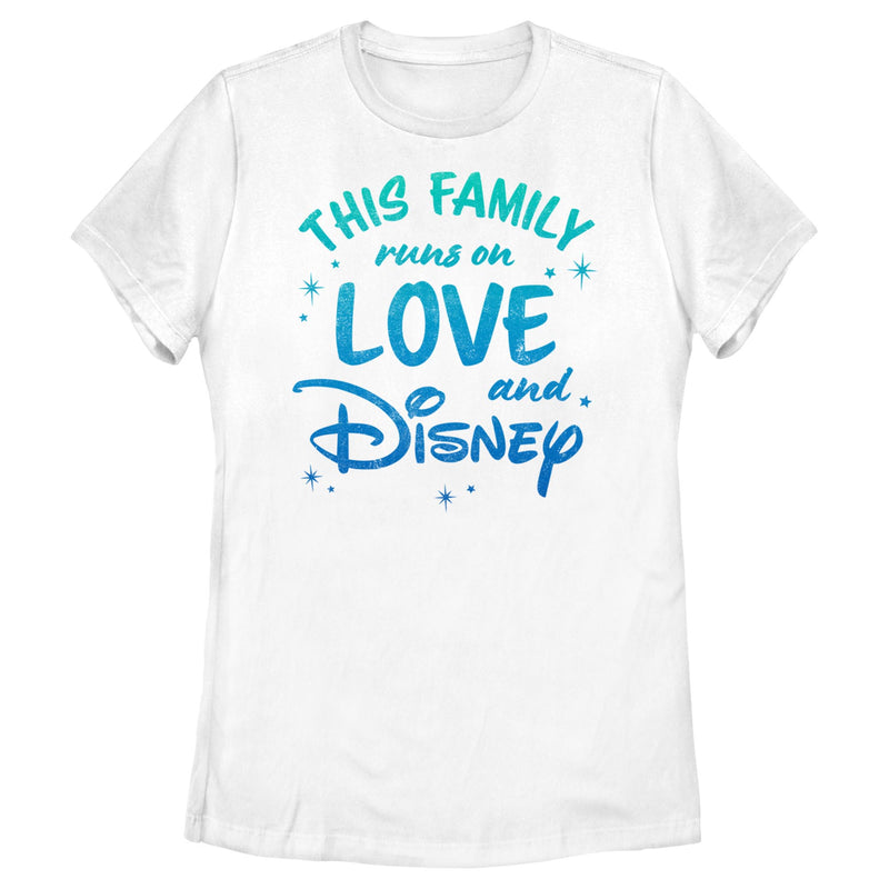 Women's Disney Family Runs on Love and Disney T-Shirt