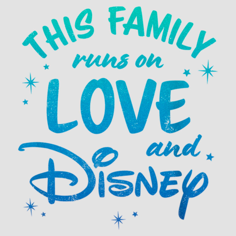 Women's Disney Family Runs on Love and Disney Racerback Tank Top